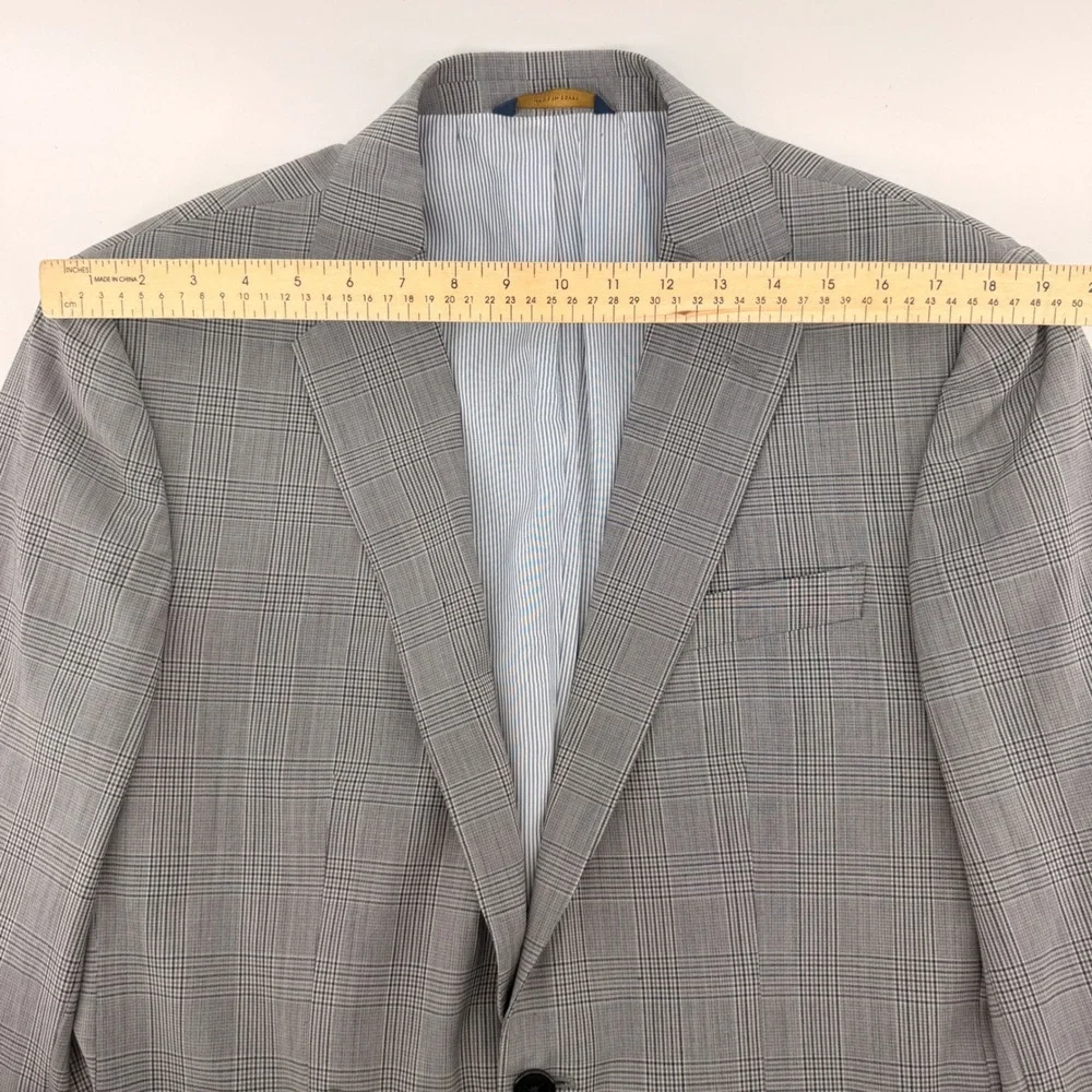 Brooks‎ Brothers Blazer Mens 41R Grey Explorer Regent Glen Plaid Wool Sport Coat